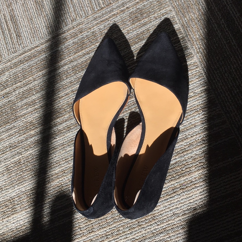 J. Crew pointed toe black flats